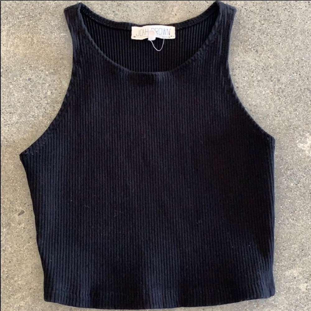 Joah Brown ribbed crop top